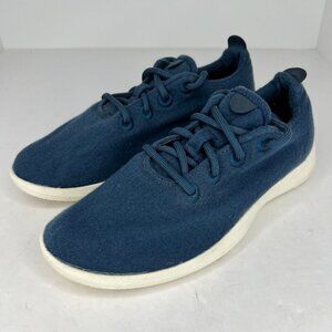 Allbirds Womens 0719 Navy Blue Wool Low Top Lace Up Size 8 W Running Shoes
